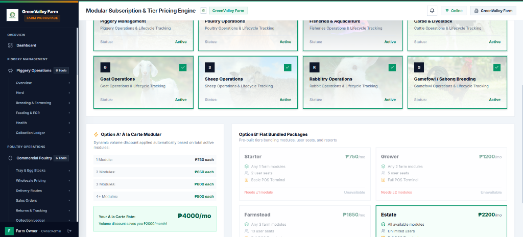 Modular Subscription & Tier Pricing Engine